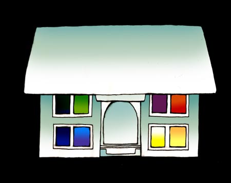 watercolour house